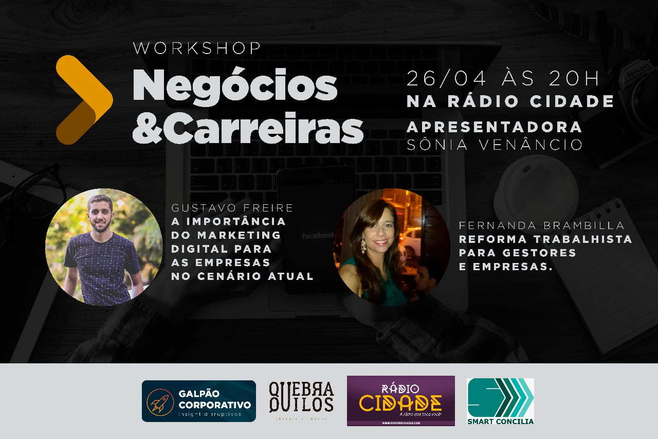 Hoje na Rádio Cidade as 20h00 mais um Programa Negócios e Carreiras