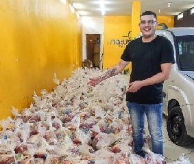 Live Solidária do Cantor Guilherme Guimarães arrecadou mais de 6 Toneladas de alimentos; Assista o vídeo