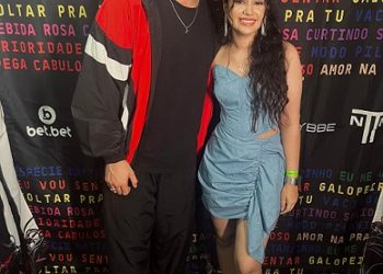 Obrigado Nathanzinho! Deus abençoe o seu talento e sua simplicidade. Destacou Beatriz Lessa após ser recebida pelo cantor na festa de Marí; Assista ao vídeo